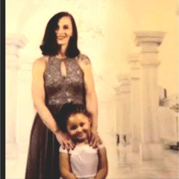 Night Way Collections Brown Sequin A-Line Skirt - Picture 4 of 4